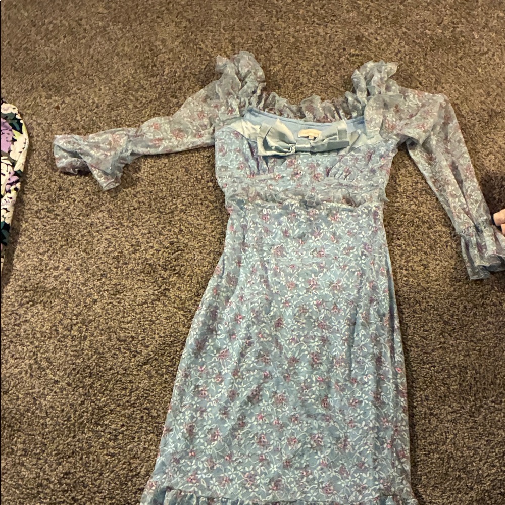 Floral Blue Dress